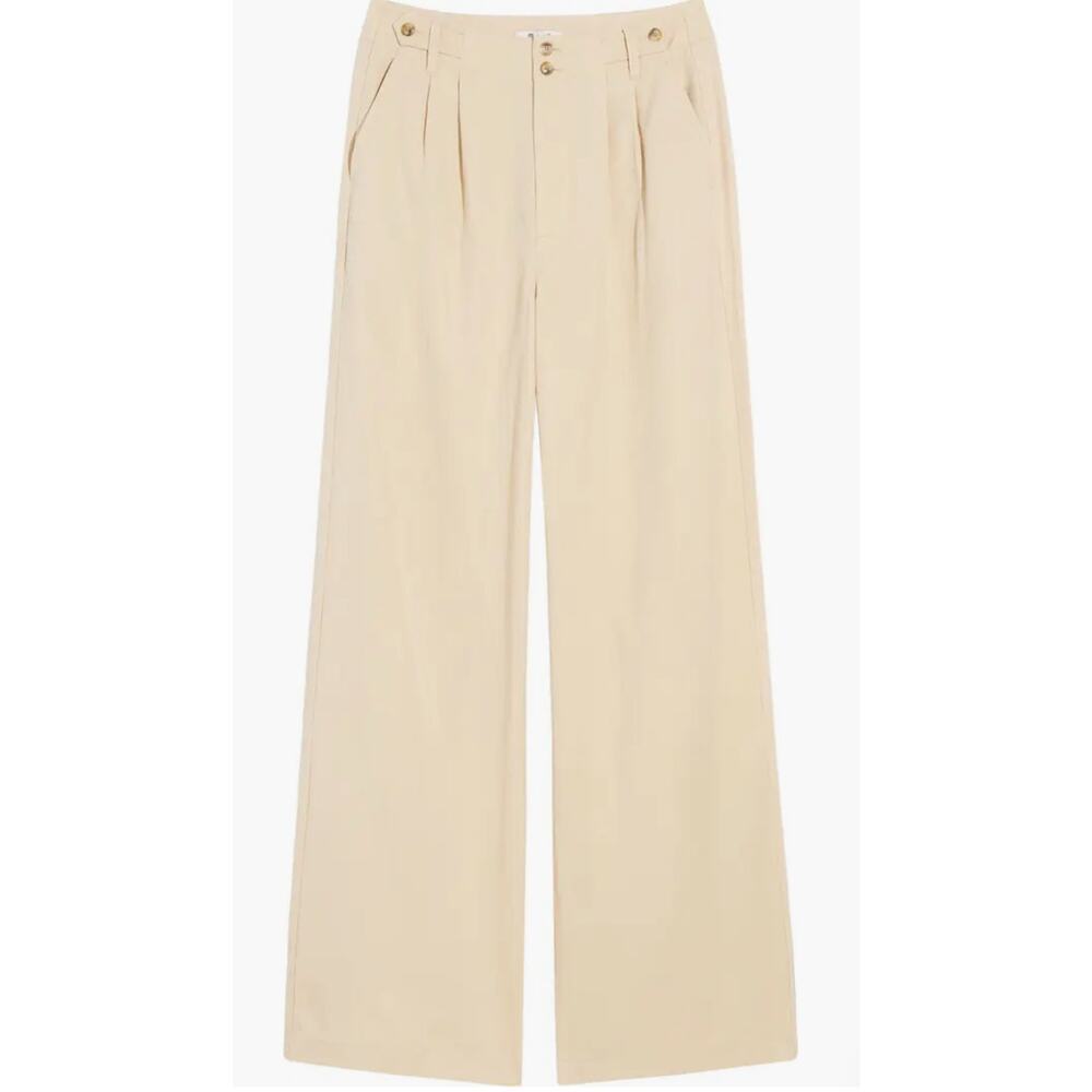 Madewell The Petite Harlow Wide-Leg Pant Size 2 Petite Tan Harvest Moon
